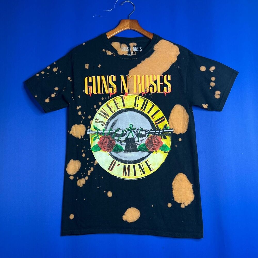 Guns N Roses Sweet Child O' Mine Bleach Style Tee Shirt Sz Medium